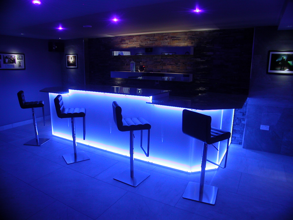 Modern Blue LED Bar